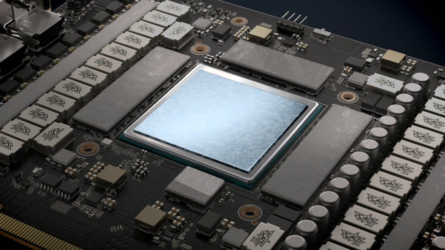 Detail aplikovaného phase-change GPU thermal padu na grafickom jadre