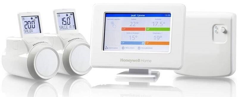 Kompletný set Honeywell Evohome Starter Set 2 Kotol SK Evohome Touch WiFi + 2x termohlavica HR92 + BDR91