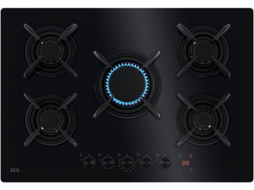 Plynová varná platňa AEG Mastery HKB75453NB čierna
