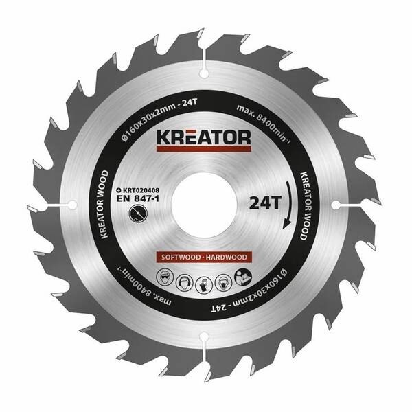 Pílový kotúč Kreator KRT020408 160mm 24T