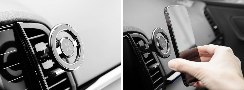 Držiak na mobil FIXED MagMount Vent do ventilácie s podporou MagSafe čierna FIXED MagMount Vent