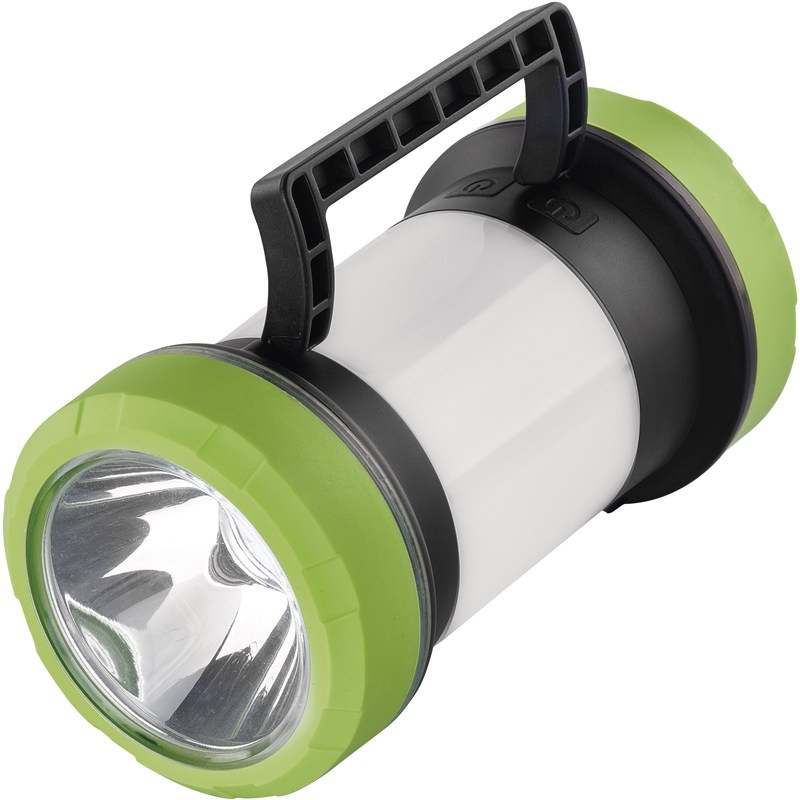 Lampáš EMOS LED nabíjacia kempingová, 350 lm čierna/zelená