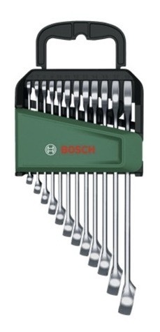 Súprava očkoplochých kľúčov Bosch z kvalitnej ocele, ergonomický tvar