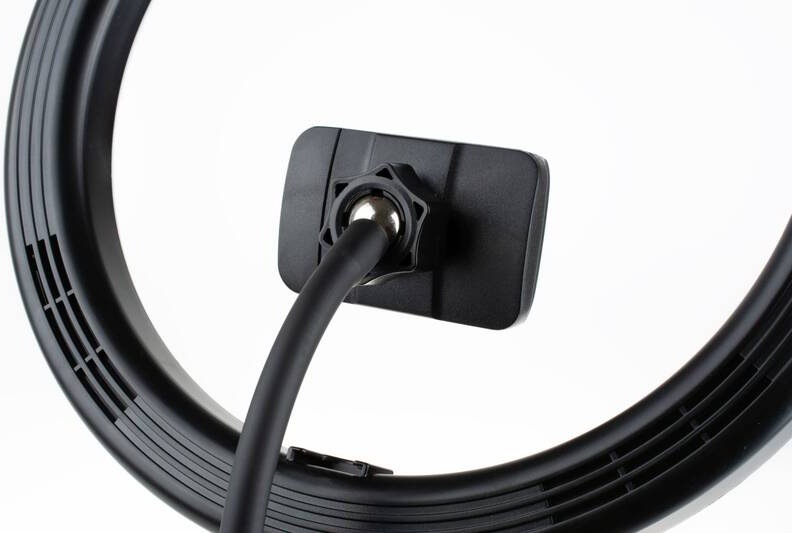 Svetlo FIXED LEDRing Lite, kruhové LED svietidlo so statívom čierne