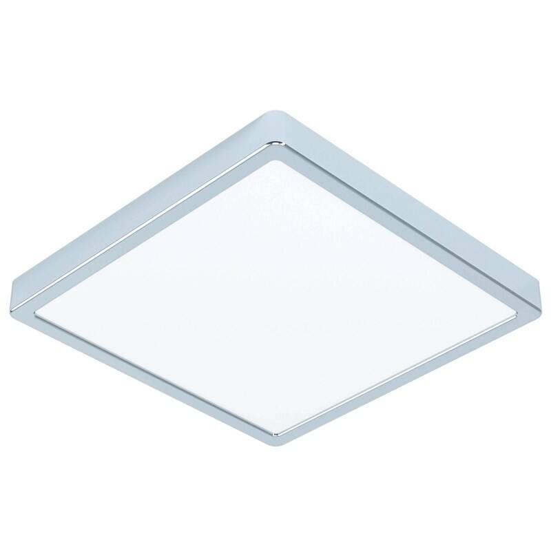 LED stropné svietidlo Eglo Fueva 5, štvorec, 28,5, cm, neutrálna biela, IP44 chróm