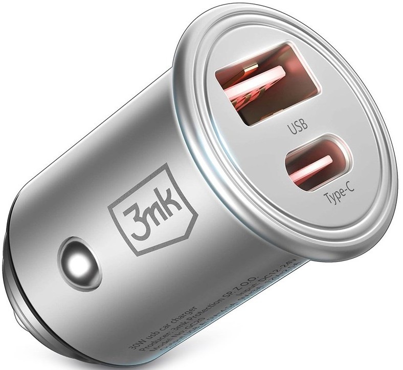 Adaptér do auta 3mk Hyper USB-C/USB-A s výkonom 45 W