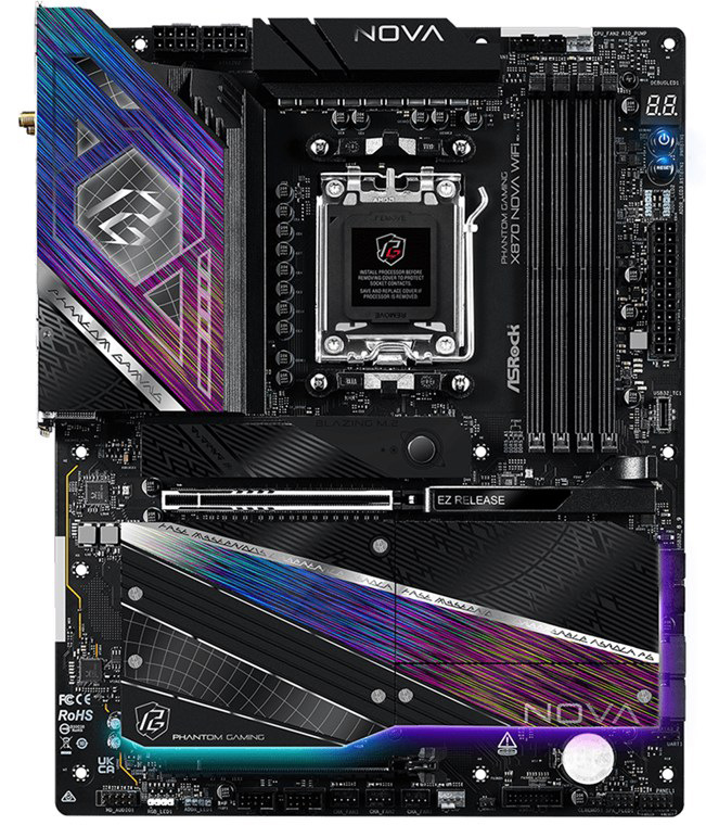 Základná doska ASRock X870 NOVA WIFI, čierna farba