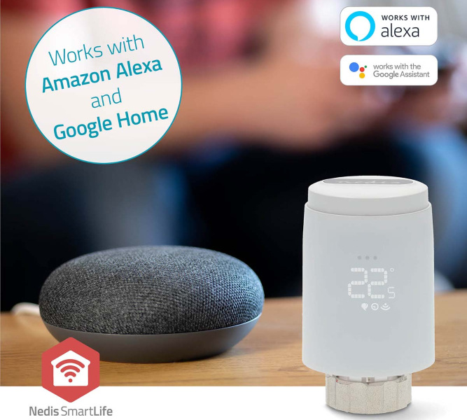 Bezdrôtová termohlavica Nedis SmartLife, Zigbee 3.0 Bezdrôtová termohlavica Nedis SmartLife Zigbee 3.0