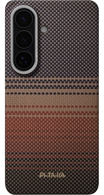 Kryt na mobil Pitaka na Samsung Galaxy S26, červená a oranžová farba