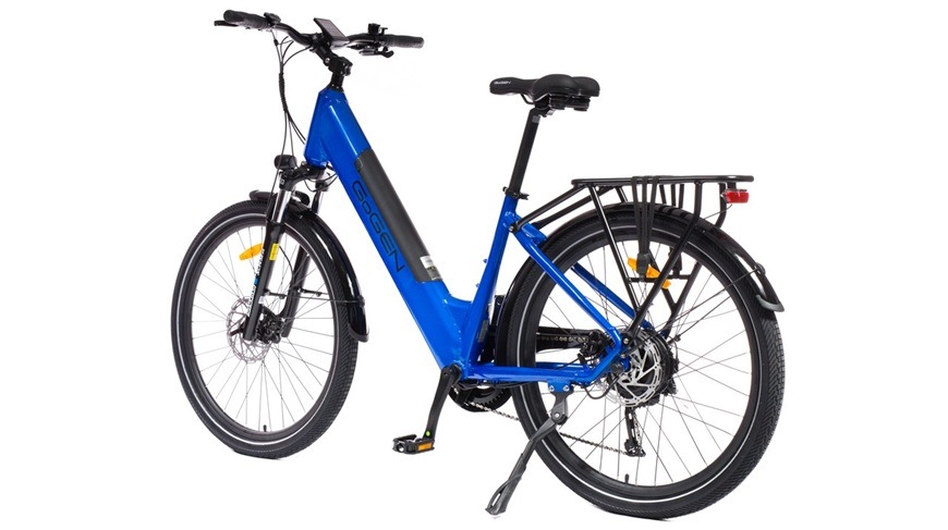 Elektrobicykel GoGEN Ardent HD 720 27,5" 18" 2026 modré Detail obrázka elektrického bicykla u pravého uhla