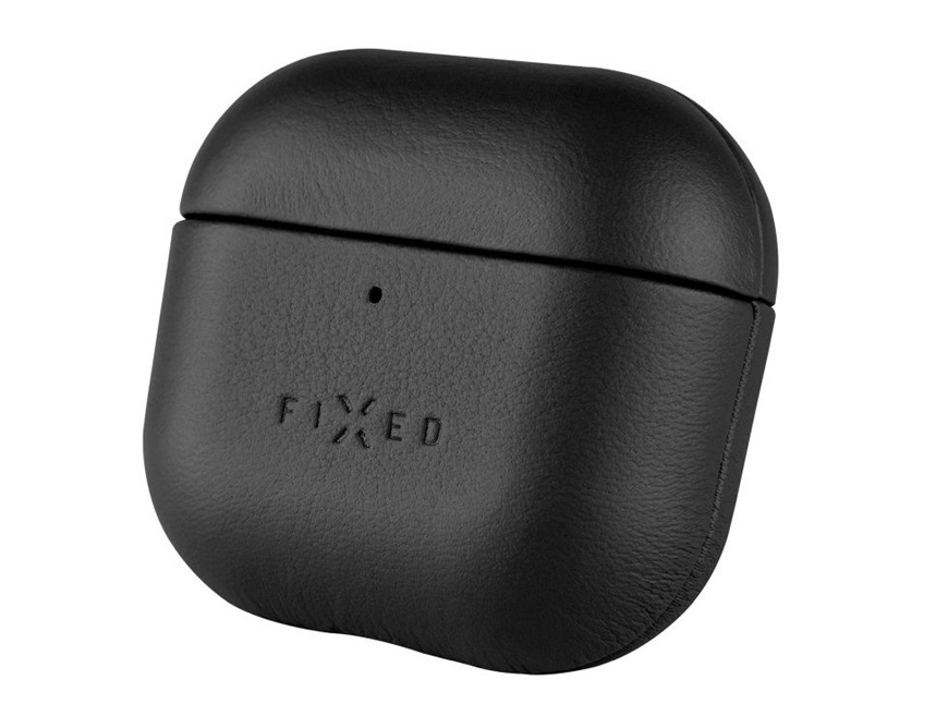 Kožené puzdro PodsLeather pre Apple AirPods 4 v čiernom prevedení.