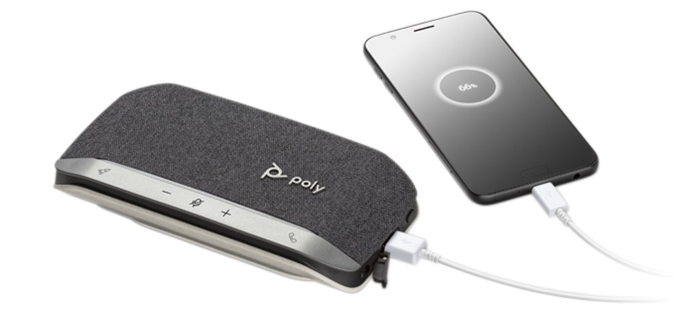 Konferenčný mikrofón HP Poly Sync 20+, USB-C, adaptér BT600 strieborný