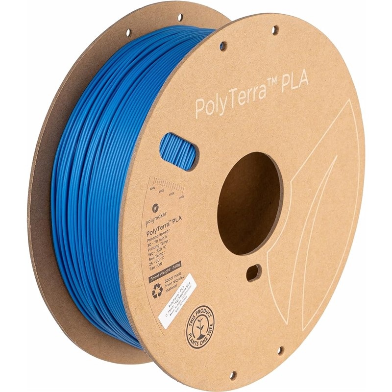 Tlačová struna (filament) Polymaker PolyTerra PLA, 1,75 mm, 1 kg - Sapphire Blue