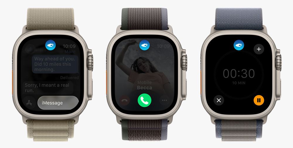 Inteligentné hodinky Apple Watch Ultra 2 GPS + Cellular 49mm čierny titán - čierny trailový ťah - S/M