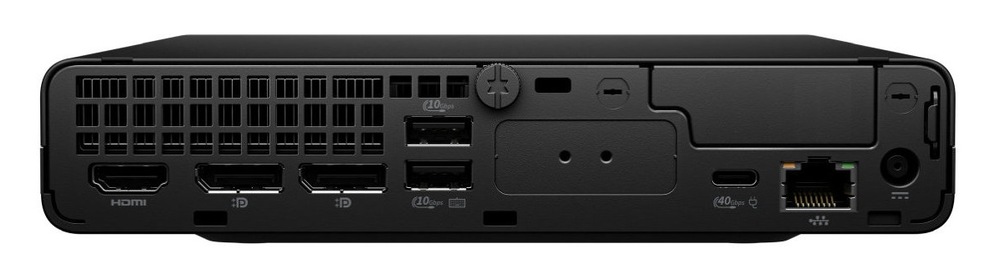 PC mini HP EliteDesk 8 Mini G1a Next Gen AI čierny PC mini HP EliteDesk 8 Mini G1a Next Gen AI zozadu porty