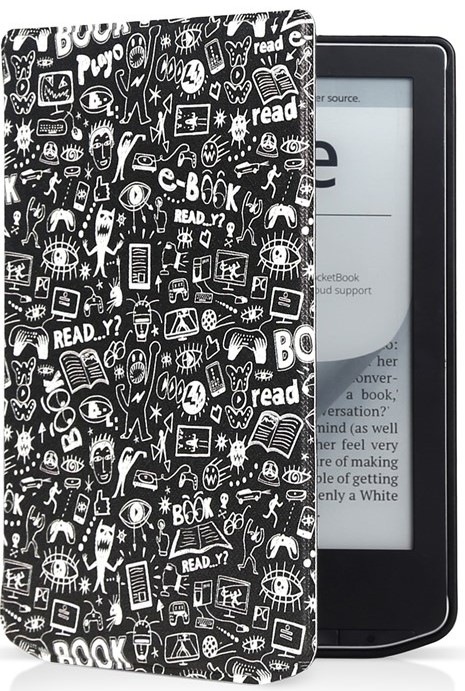 Púzdro pre čítačku e-kníh Connect IT Doodle na PocketBook 629/634 - čierne
