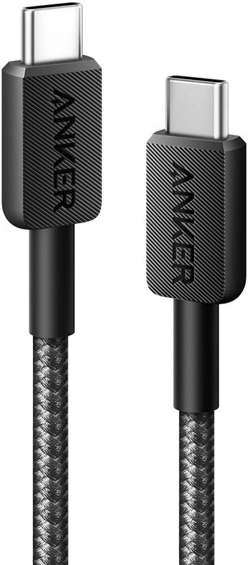 Kábel Anker 322 USB-C/USB-C, 40W, 0,9m - čierny