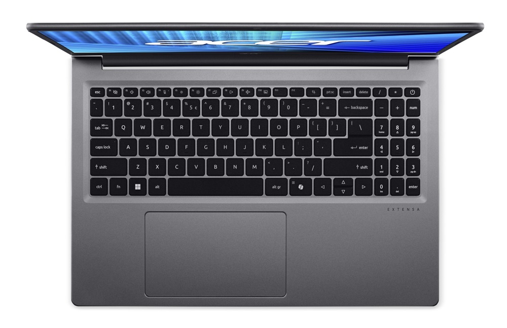 Notebook Acer Extensa 15 (EXO15-41-R751) sivý A využite jej služby naplno! So špeciálnym klávesom Copilot sa môžete šikovného hlasového asistenta opýtať, na čokoľvek potrebujete