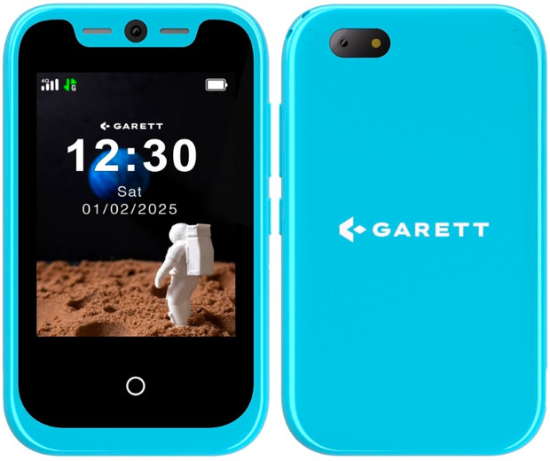 Detský mobilný telefón Garett Smartphone OneKid v modrej farbe s 2,8 palcovým displejom