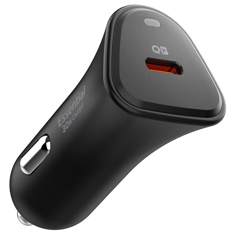 Adaptér do auta Spigen Essential 30W 1xUSB-C - čierny