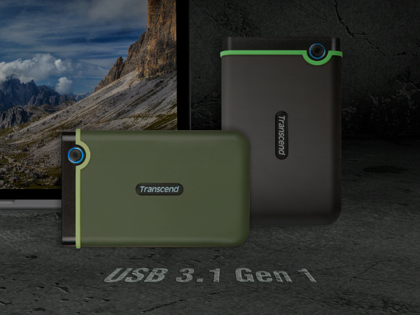 Externý pevný disk Transcend StoreJet 25M3G 1TB, USB 3.0 (3.1 Gen 1) zelený