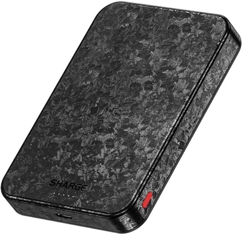 Powerbanka Sharge CarbonMag 10000 mAh - čierna / sivá