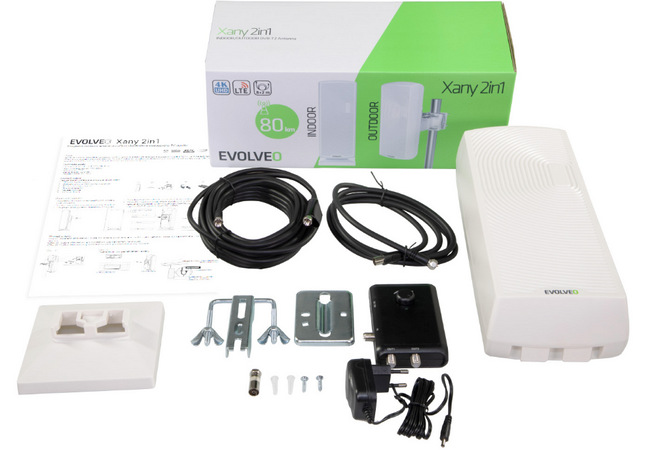Izbová anténa Evolveo Xany 2in1, aktívna vonkajšia/izbová DVB-T2, LTE filter