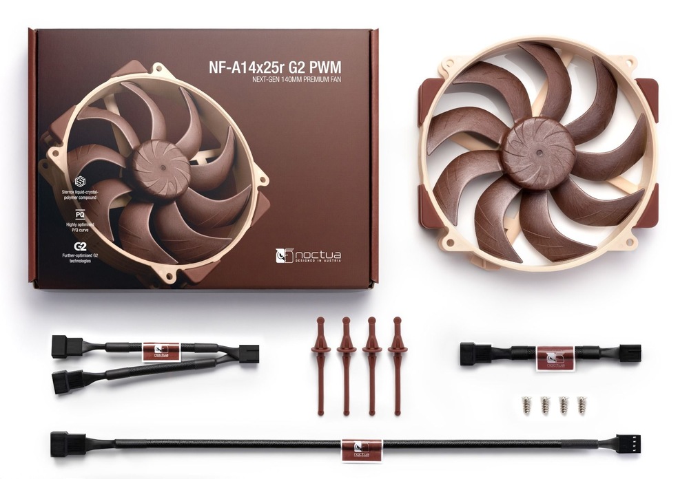 Ventilátor Noctua NF-A14x25r G2 PWM hnedý Ventilátor Noctua NF-A14x25r G2 PWM hnedý