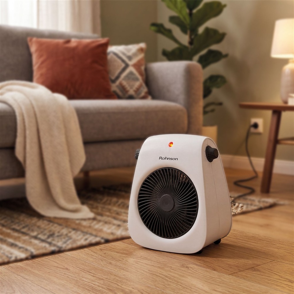 Teplovzdušný ventilátor Rohnson R-6062 biely Teplovzdušný ventilátor Rohnson obsahuje integrovaný termostat umožňujúci nastaviť požadované teploty