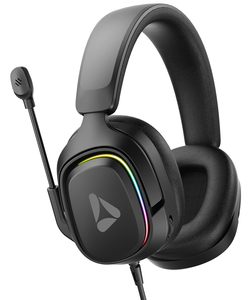 Headset DISPEL GH520B čierny Čierne herné slúchadlá Dispel s polohovateľným mikrofónom a RGB podsvietením