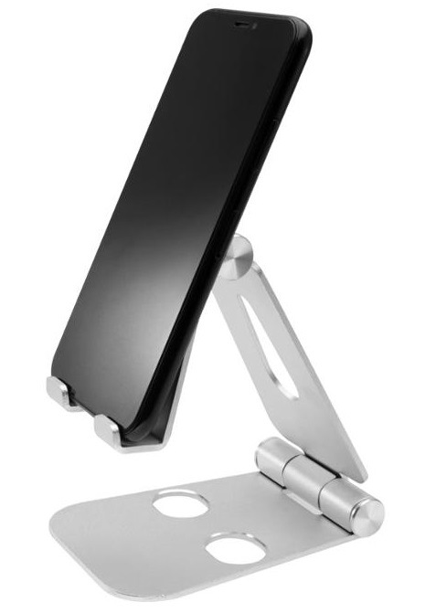 Držiak FIXED Frame Phone na stôl pre mobilné telefóny strieborný