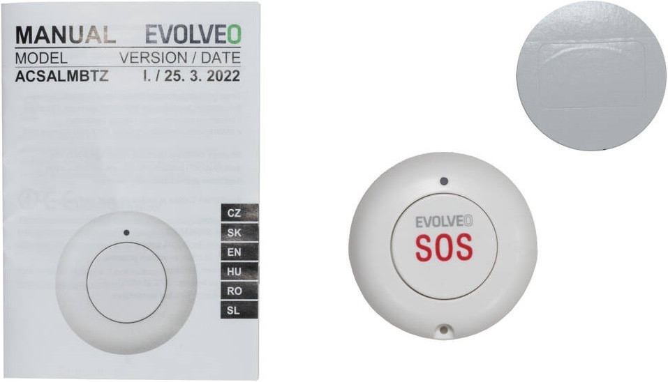 SOS tlačítko Evolveo Alarmex Pro, bezdrátové tlačítko (ACSALMBTZ)