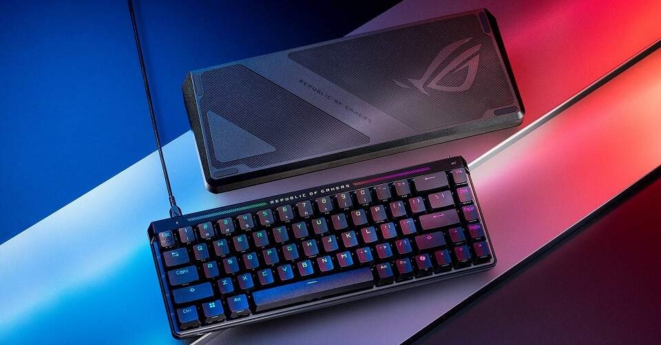 Klávesnica Asus ROG Falchion Ace HFX (ROG HFX Magnetic / PBT) - US layout čierna Klávesnica Asus ROG Falchion Ace HFX (ROG HFX Magnetic / PBT) - US layout čierna
