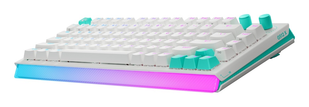 Klávesnica Logitech G512 X 75, US INTL layout, Tactile biela Klávesnica Logitech G512 X 75 s kompaktným 75% rozložením a RGB podsvietením