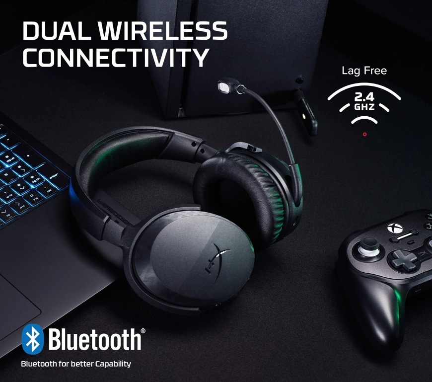 Headset HyperX CloudX Stinger 3 Wireless for Xbox čierny Headset HyperX CloudX Stinger 3 Wireless for Xbox s podporou 2,4 GHz a Bluetooth pripojenie