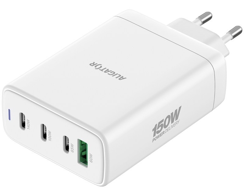 Nabíjačka do siete Aligator s výkonom až 150 W, biela farba