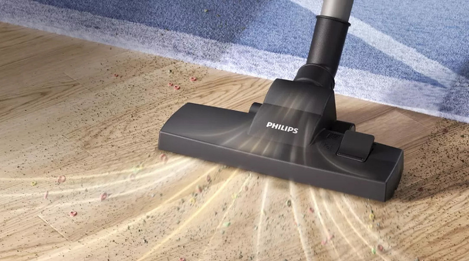 Podlahový vysávač Philips 2000 Series XD2152/12 sivý Upratovanie tvrdej podlahy pomocou viacúčelovej hubice vysávača Philips XD2152/12 2000 Series.