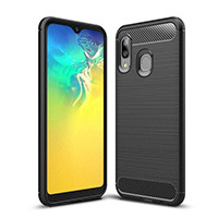 Kryt na mobil WG Carbon na Samsung Galaxy A20e čierna Kryt na mobil WG Carbon na Samsung Galaxy A20e
