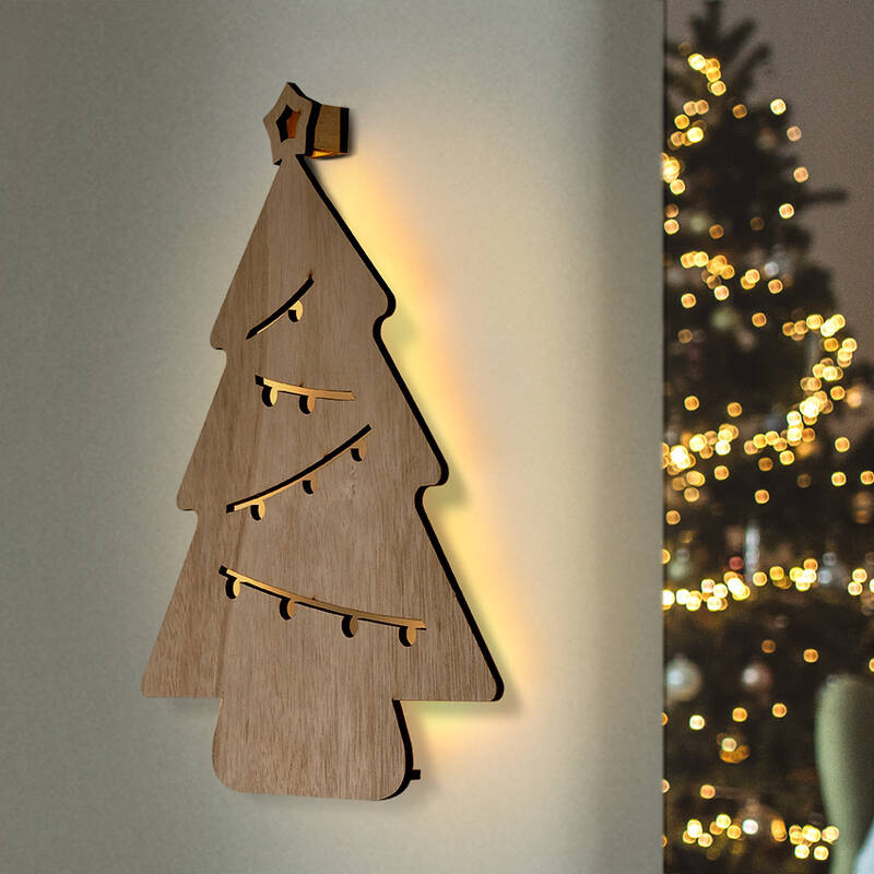 LED dekorácie Solight nástenná - vianočný stromček, 24x LED, 2x AA