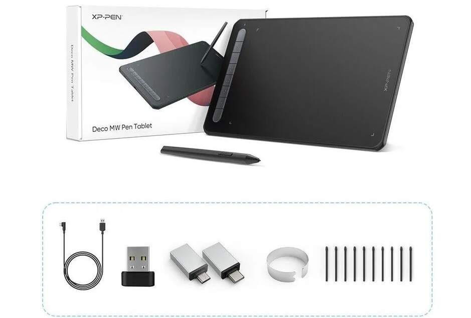 Grafický tablet XPPen Deco MW čierny Grafický tablet XPPen Deco MW čierny