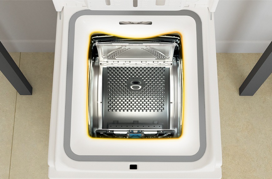 Práčka Whirlpool TW621DBSWEE biela Detail obrázku bubna Drum Up.