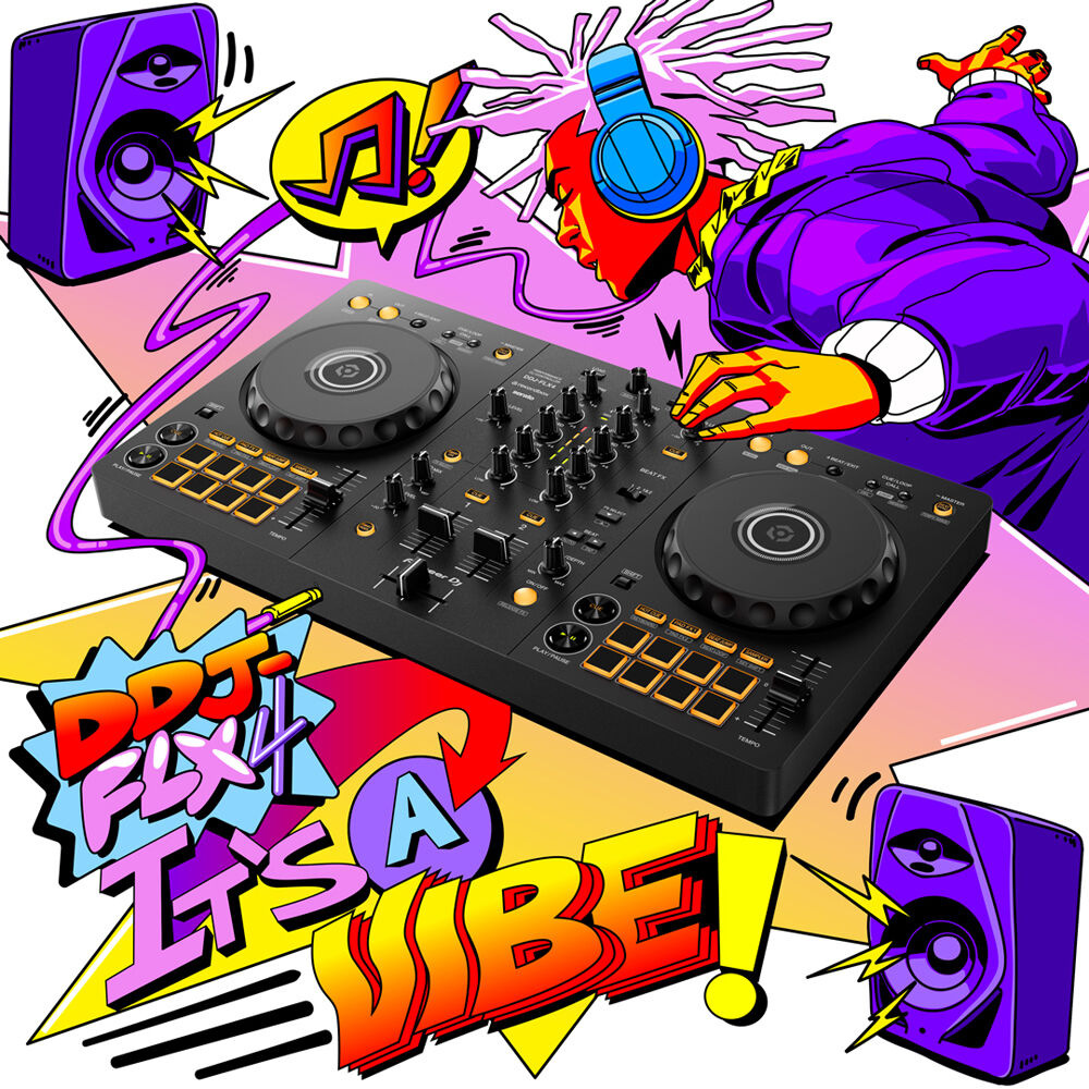 Mixážny pult Pioneer DJ DDJ-FLX4 Mixážny pult Pioneer má nízku hmotnosť len 2,1 kg