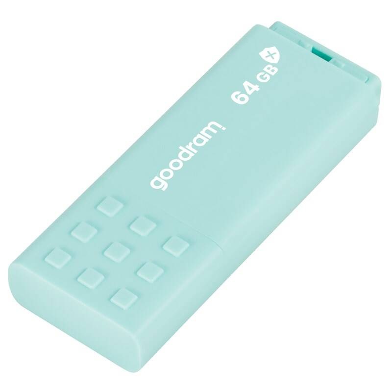 USB flashdisk Goodram UME3 CARE 64GB USB 3.0 tyrkysový