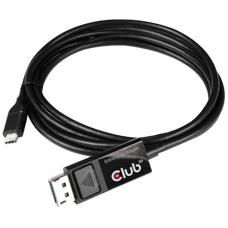 Kábel Club3D USB-C/DisplayPort 1.4 8K60Hz, M/M, 1.8m čierny