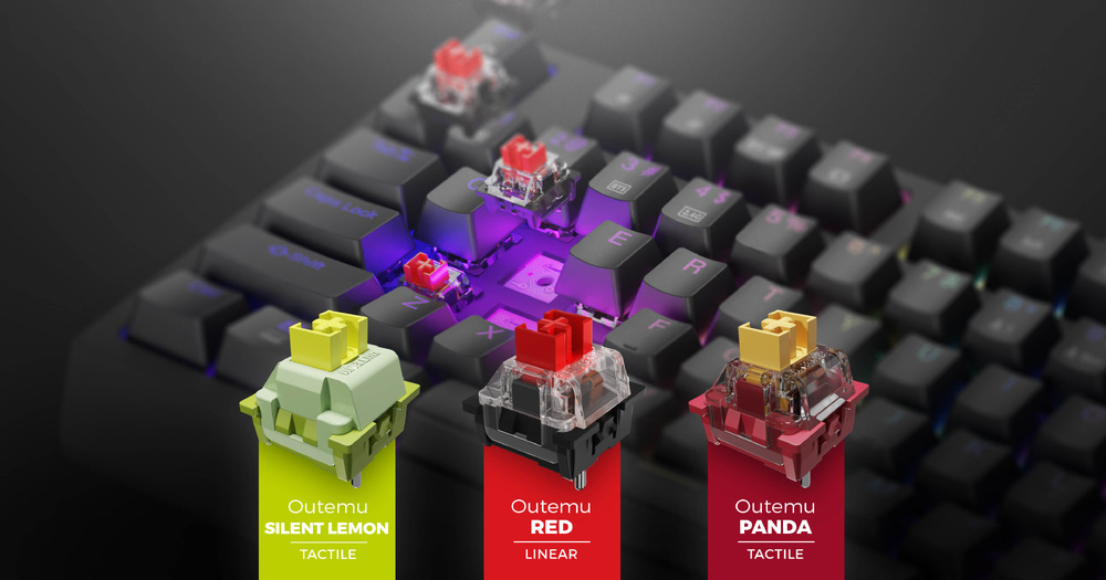 Klávesnica Genesis THOR 230, TKL, RGB, Outemu Red, bezdrôtová, US layout čierna Genesis THOR 230 TKL RGB Outemu Red US (NKG-2106)