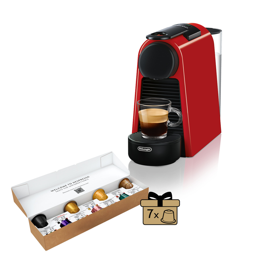 Kapsulový kávovar De'Longhi Nespresso Essenza Mini EN85.R červený Kapsulový kávovar De'Longhi Nespresso Essenza Mini EN85.R červený