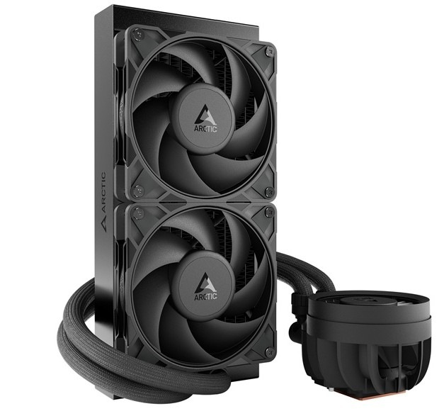 Vodný chladič Arctic Cooling Liquid Freezer III Pro 240 čierny Detail obrázku chladiča.