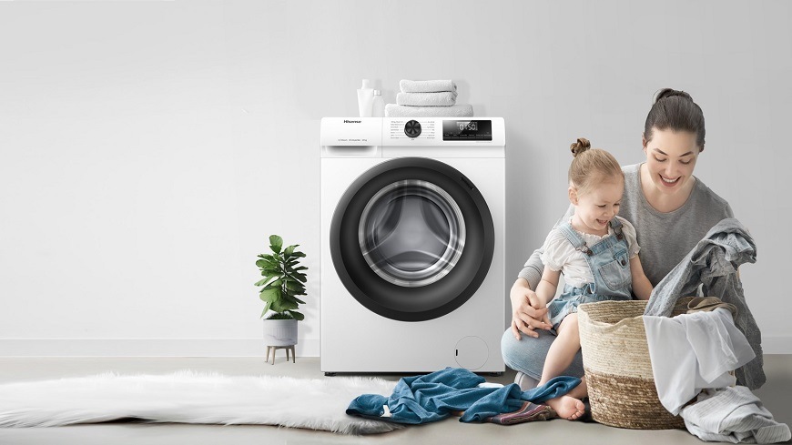 Vopred plnená práčka Hisense WFQE7014EVM, biela