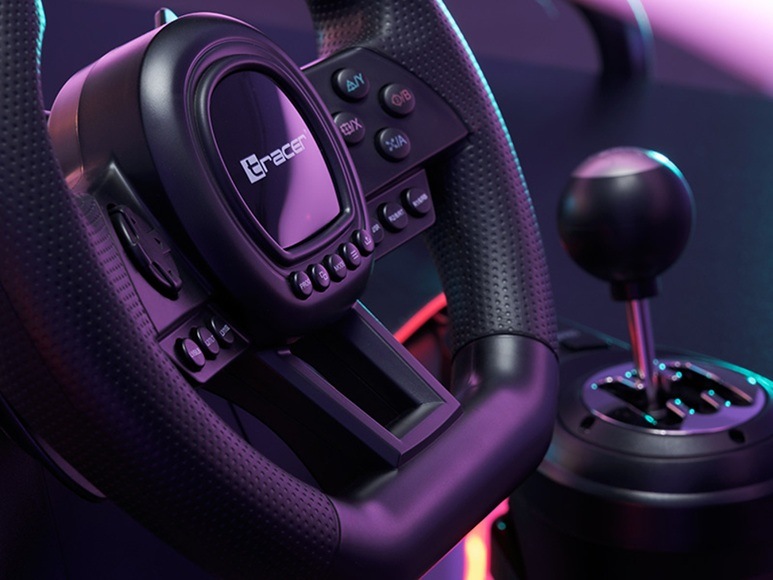 Volant Tracer SimRacer Manual Gearbox 6 in 1 - PC/PS4/PS3/Xone/X360/SWITCH čierny Volant Tracer SimRacer Manual Gearbox 6 in 1 - PC/PS4/PS3/Xone/X360/SWITCH čierny