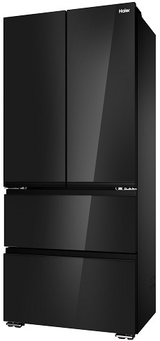 Americká chladnička Haier HFKR7819DNGB čierna/sklo čierna chladnička french door haier HFKR7819DNGB mierne zo strany